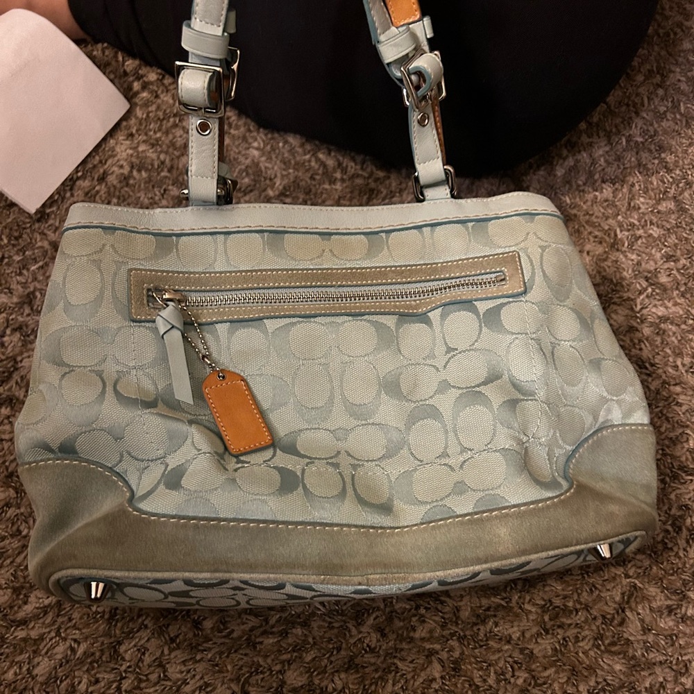 Blue coach bag